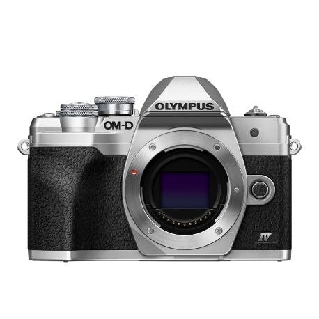 Olympus E-M10 IV Camera Body silver, BLS-50, F-5AC USB-AC Adapter, USB cable, Shoulder Strap