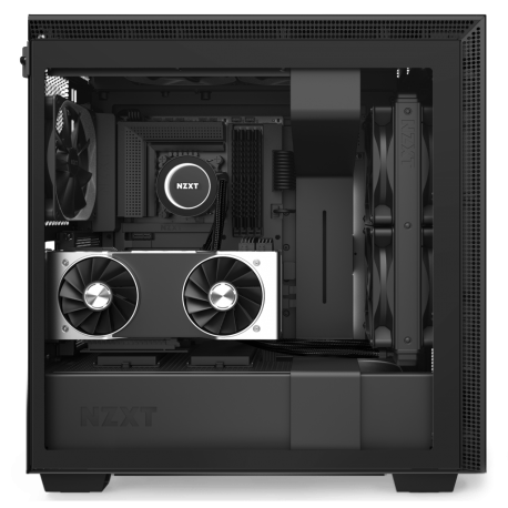 NZXT H710i BLACK- Tempered Glass - 2nd Gen Smart - RGB Leds - Vertical GPU Mount - 272mm EATX Case